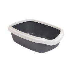 Туалет для котів Природа Comfort М (сірий/чорний) (4823082416998)