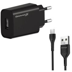 Зарядний пристрій Grand-X Quick Charge QС3.0, + cable USB -> Type C 1m (CH-550TC)