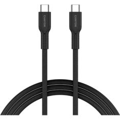 Дата кабель USB-C to USB-C 1.0m OnWire 60CL C-C 60W COLOR Braided 1m Black Canyon (CND-CCAP60AB10B)