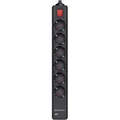 Мережевий фільтр живлення REAL-EL RS-PROTECT 605 3m, black (EL122300041)