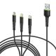 Дата кабель USB 2.0 AM to Lightning + Micro 5P + USB-C 1.4m CBFLEXU1 bl Intaleo (1283126487521)
