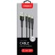 Дата кабель USB 2.0 AM to Lightning + Micro 5P + USB-C 1.4m CBFLEXU1 bl Intaleo (1283126487521)