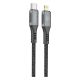 Дата кабель USB-C to Lightning 1.2m CBGPD30WTL1 30W grey Intaleo (1283126518089)