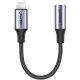 Перехідник Lightning to 3.5mm 10cm Headphone Jack Adapter Model US211 gray Ugreen (30756)
