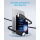 Дата кабель USB-C to USB-C 0.9m 240W nylon 310 black Anker (A81D5H11)