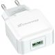 Зарядний пристрій Grand-X USB 5V 2,1A White + cable USB -> micro USB, Cu (CH-03UMW)