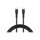 Дата кабель USB-C to USB-C 1.0m OnWire 60CL C-C 60W COLOR Braided 1m Black Canyon (CND-CCAP60AB10B)