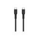 Дата кабель USB-C to USB-C 1.0m OnWire 60CL C-C 60W COLOR Braided 1m Black Canyon (CND-CCAP60AB10B)