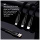 Дата кабель USB 2.0 AM to Lightning + Micro 5P + USB-C 1.2m 3.0A (PD60W data) Black ColorWay (CW-CBPDU3060-BK)