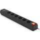 Мережевий фільтр живлення REAL-EL RS-PROTECT 605 3m, black (EL122300041)