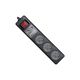 Мережевий подовжувач REAL-EL RS-3 USB CHARGE 1.8m, black (EL122500001)