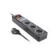 Мережевий подовжувач REAL-EL RS-3 USB CHARGE 1.8m, black (EL122500001)