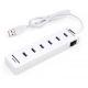 Концентратор Vinga 6xUSB2.0 + card-reader with switch 0.8m (VCP2H6USBCRSWWH)
