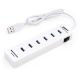 Концентратор Vinga 6xUSB2.0 + card-reader with switch 0.8m (VCP2H6USBCRSWWH)