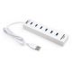 Концентратор Vinga 6xUSB2.0 + card-reader with switch 0.8m (VCP2H6USBCRSWWH)