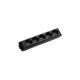 Колодка для подовжувача Panasonic X-tendia із заземленням 5 гнізд black (WLTB04502BL-UA)