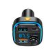 FM модулятор XO BCC08 автомобільний зарядний пристрій MP3/PD/2USB/3,1A Чорни (XO-BCC08)