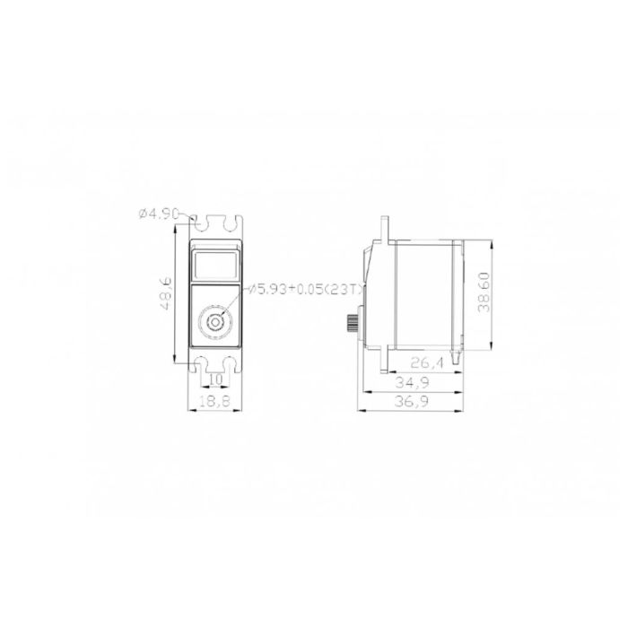Сервопривід для дрона Emax ES3005HV Metal Gear Digital Servo (0102007010)