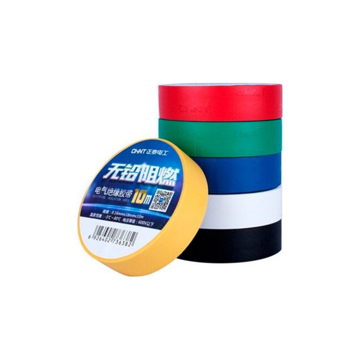 Ізоляційна стрічка CHINT 0.16мм*18мм*20м Green, 600v, temp -5°С/+ 80°С, 10 шт. (0,16мм*18мм*20м-G)