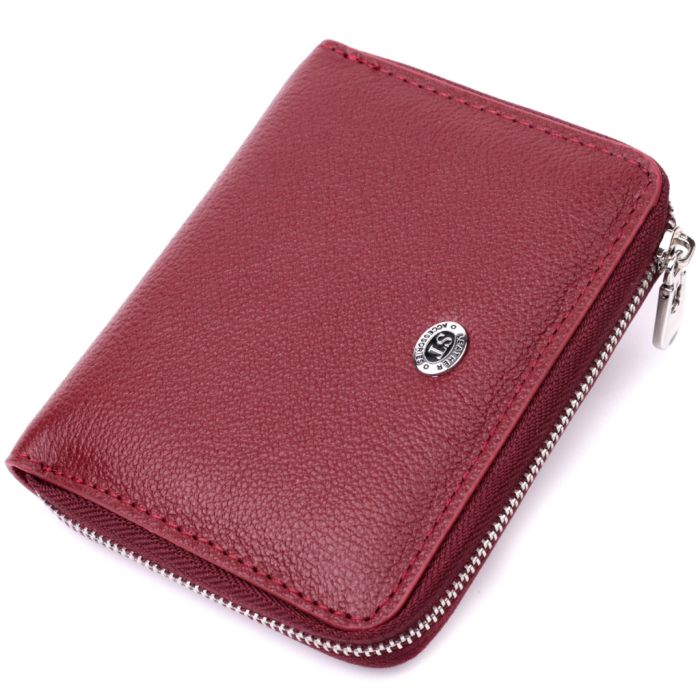 Гаманець ST Leather Шкіряний Бордовий (19485)