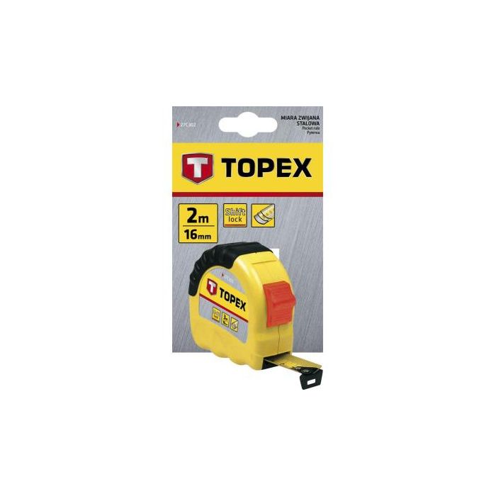 Рулетка Topex стальная лента 3 м x 16 мм (27C303)