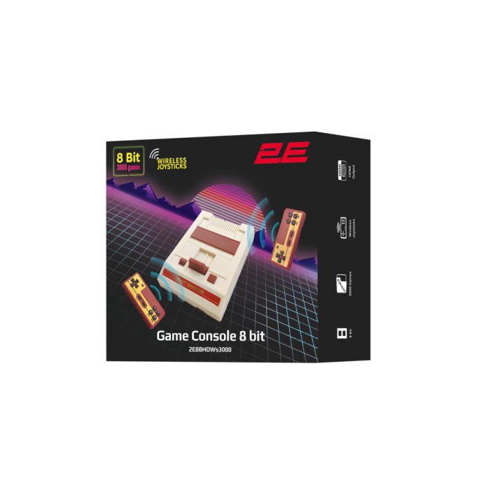 Ігрова консоль 2E 8bit HDMI (2 бездротових геймпада, 3000 (2E8BHDWS3000)