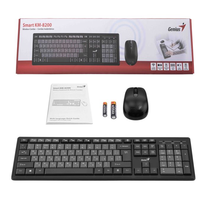 Комплект Genius KM-8200 Wireless UA Black (31340003428)