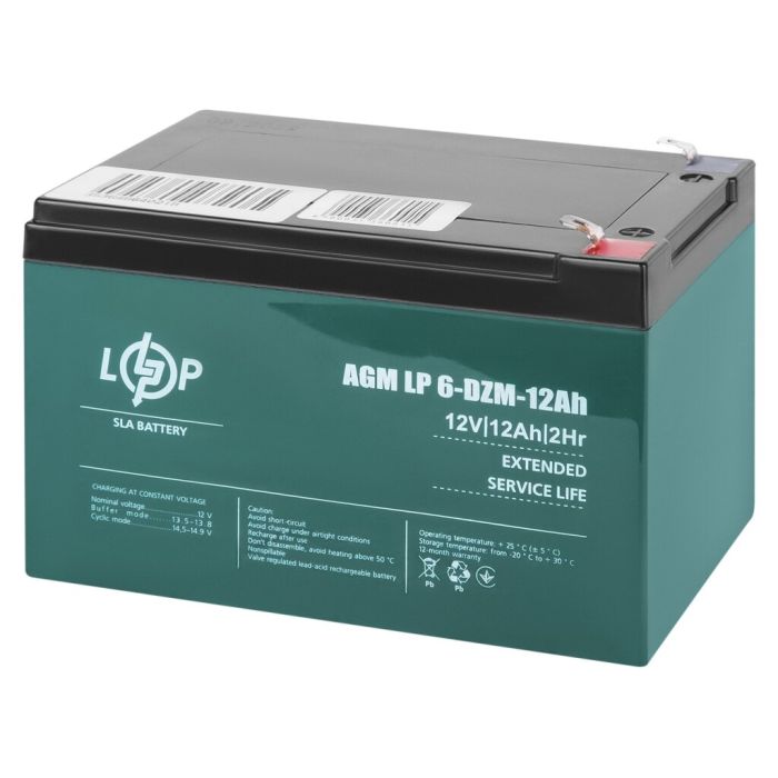 Батарея до ДБЖ LogicPower 12В 12 Ач (6-DZM-12) (3536)