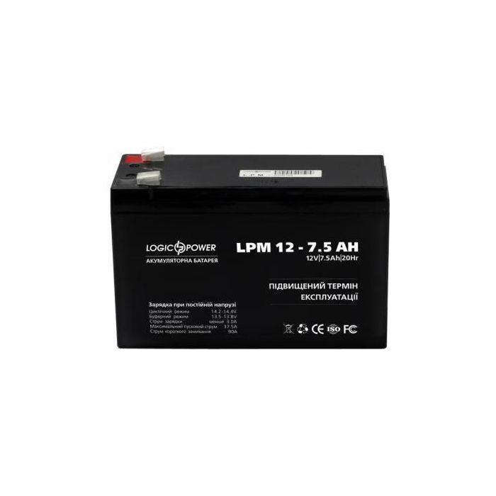 Батарея до ДБЖ LogicPower LPM 12В 7.5 Ач (3864)