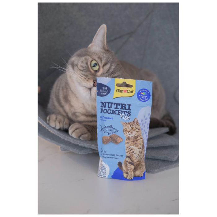 Ласощі для котів GimCat Nutri Pockets Fish Тунець 60 г (4002064419633)