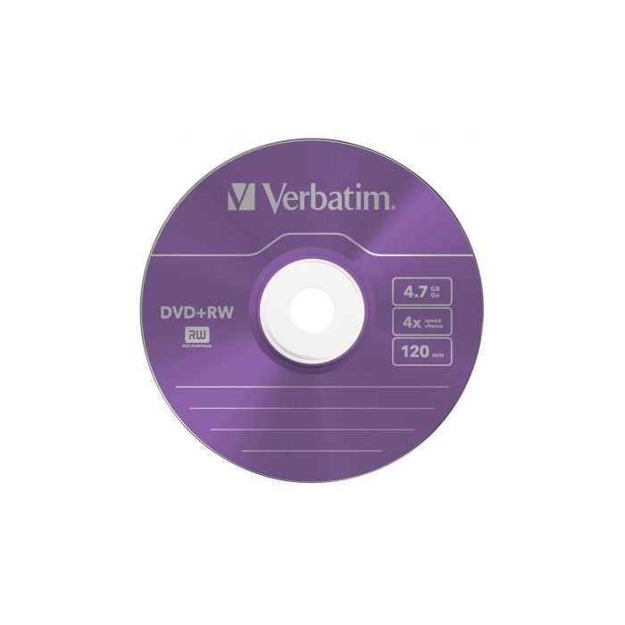 Диск DVD Verbatim 4.7Gb 4x SlimCase 5шт Color (43297)