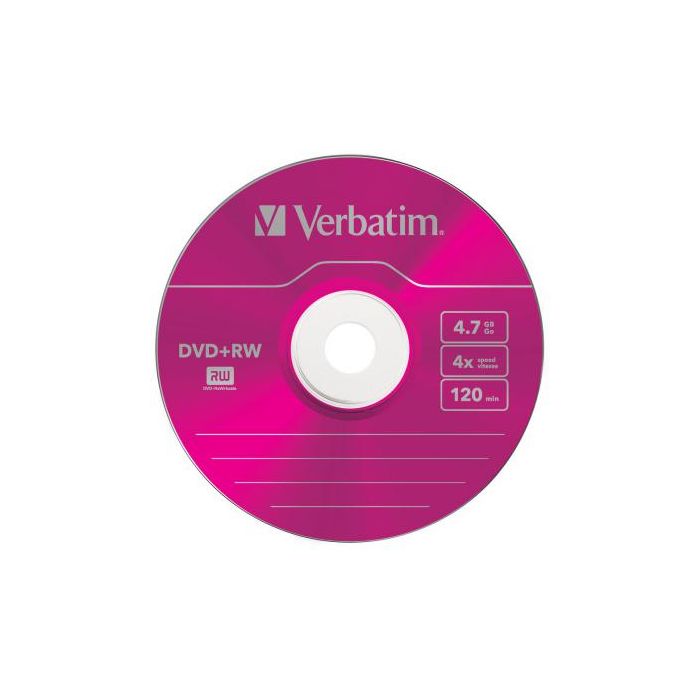 Диск DVD Verbatim 4.7Gb 4x SlimCase 5шт Color (43297)