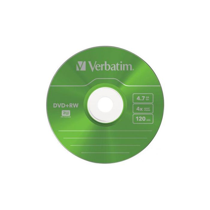 Диск DVD Verbatim 4.7Gb 4x SlimCase 5шт Color (43297)