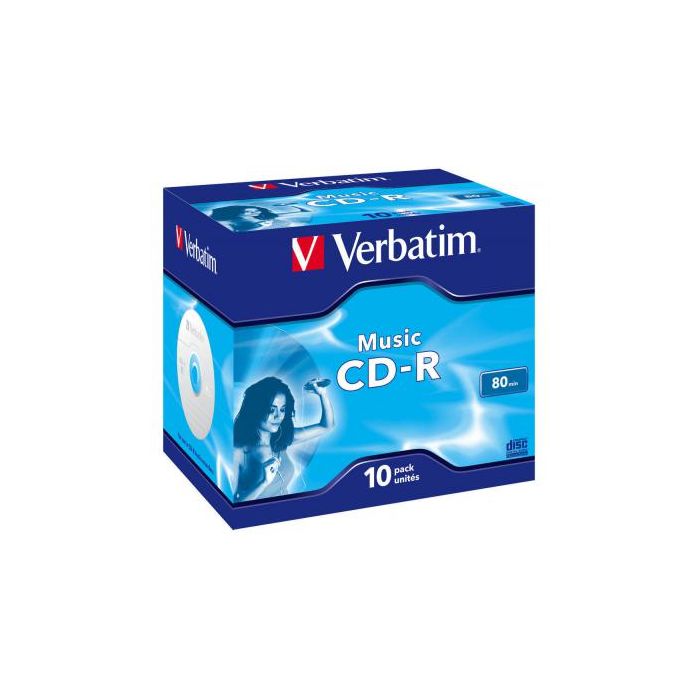 Диск CD Verbatim CD-R 700Mb 16x Jewel Case 10 Pack Music (43365)
