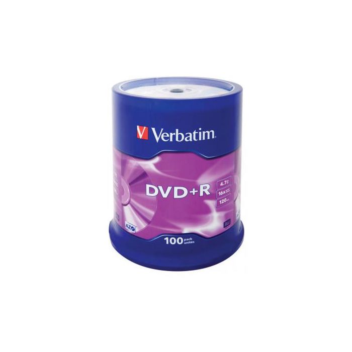Диск DVD Verbatim 4.7Gb 16X CakeBox 100шт (43551)