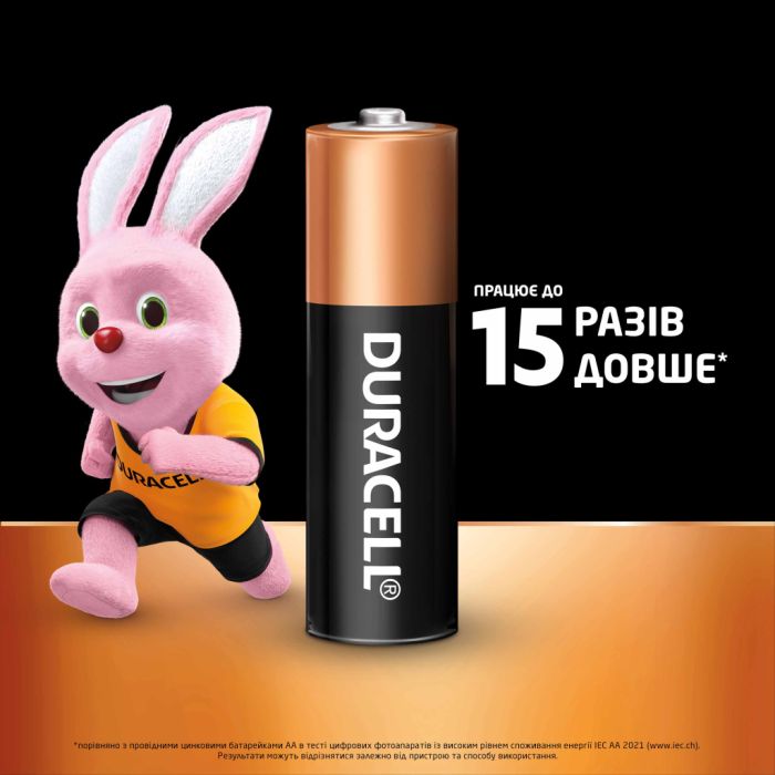 Батарейка Duracell AA лужні 4 шт. в упаковці (5000394052536 / 81551270)