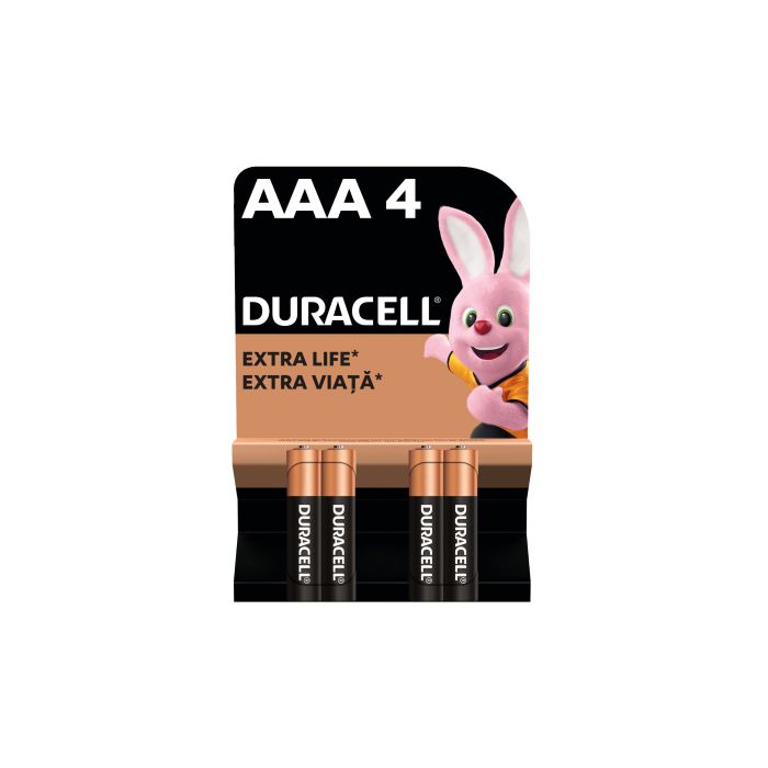 Батарейка Duracell AAA лужні 4 шт. в упаковці (5000394052543 / 81545421)