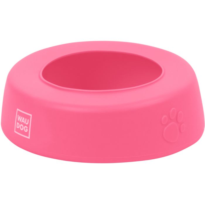 Посуд для собак WAUDOG Silicone Миска-непроливайка 1 л рожева (50797)