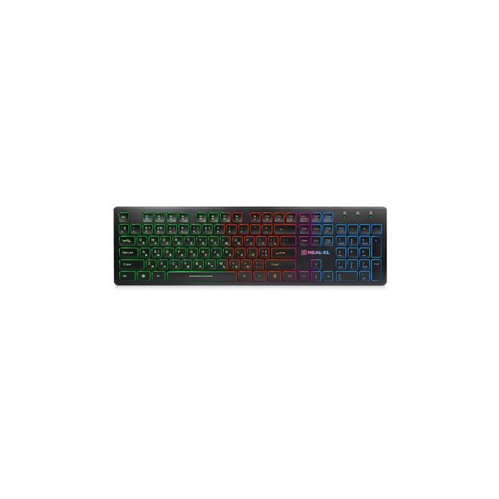 Клавіатура REAL-EL 7070 Comfort Backlit, black