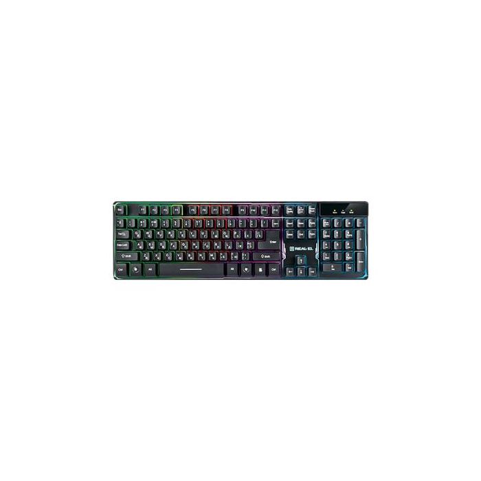 Клавіатура REAL-EL 8700 Gaming Backlit, black