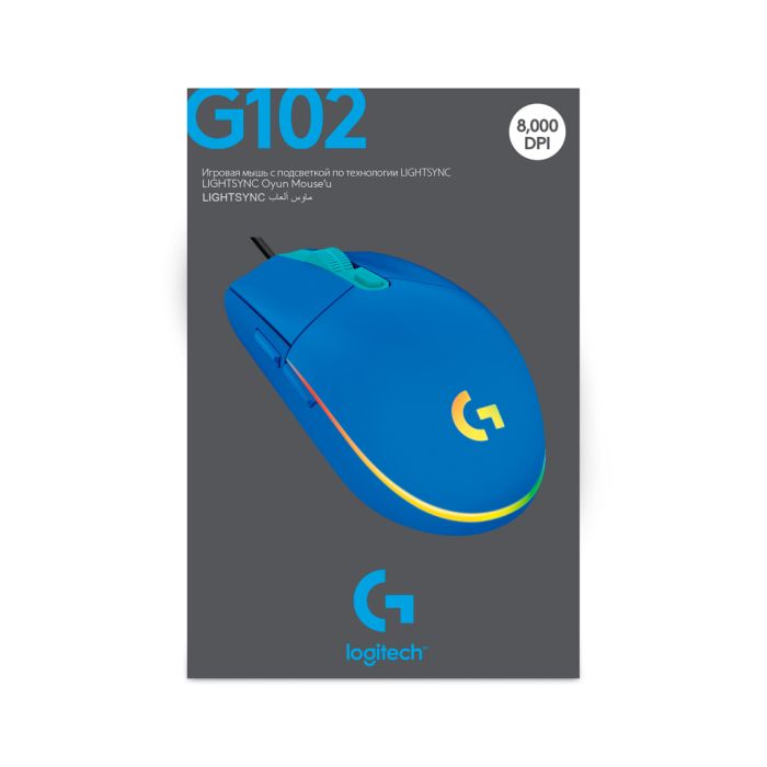 Мишка Logitech G102 Lightsync USB Blue (910-005801)