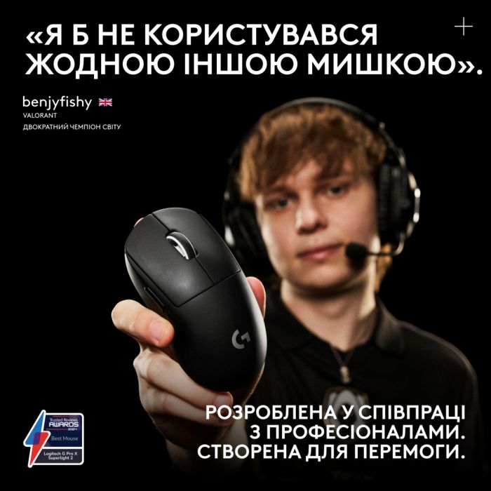 Мишка Logitech G Pro X Superlight 2 Lightspeed Wireless Black (910-006630)