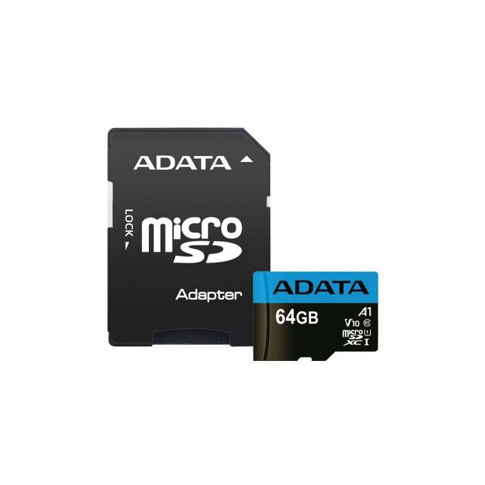 Карта пам'яті ADATA 64GB microSD class 10 UHS-I A1 Premier (AUSDX64GUICL10A1-RA1)