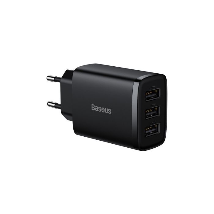 Зарядний пристрій Baseus Compact Charger 3U Black (CCXJ020101)