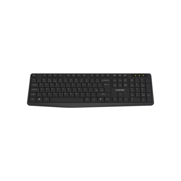 Клавіатура Canyon KB-W01 Water resistant Wireless UA Black (CNE-CKEYW01)