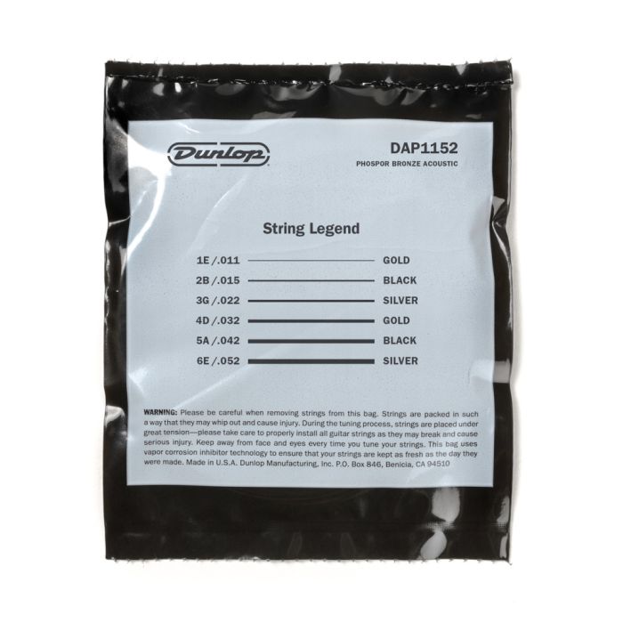 Струни для гітари Jim Dunlop Phosphor Bronze Acoustic Guitar Strings (11-52) (DAP1152)