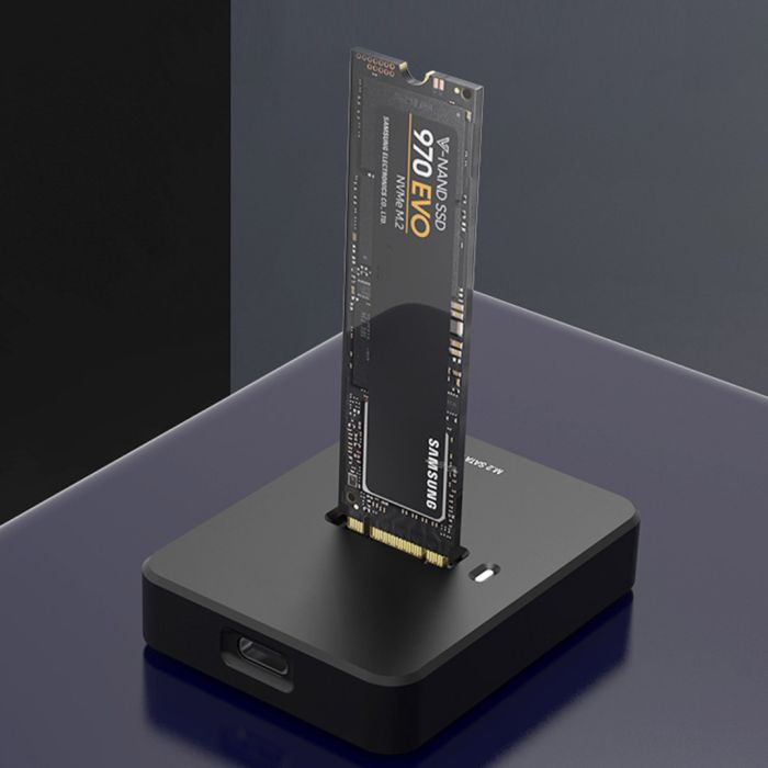 Док-станція для накопичувачів Gembird USB Type-C M.2 SATA NVME SSD (DD-U3M2)