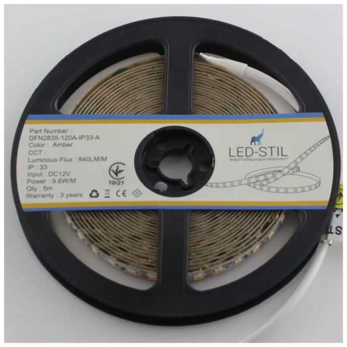 Світлодіодна стрічка LED-STIL 2400К 9,6 Вт/м 2835 120 діодів IP33 12 В (DFN2835-120A-IP33-A)