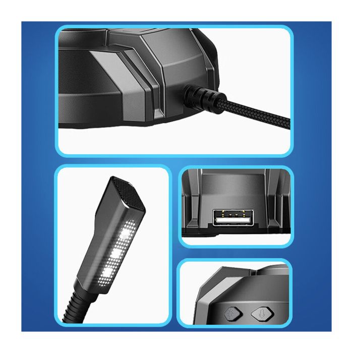 Мікрофон HP DHP-1100C RGB backlit 3.5мм+USB Black (DHP-1100C)