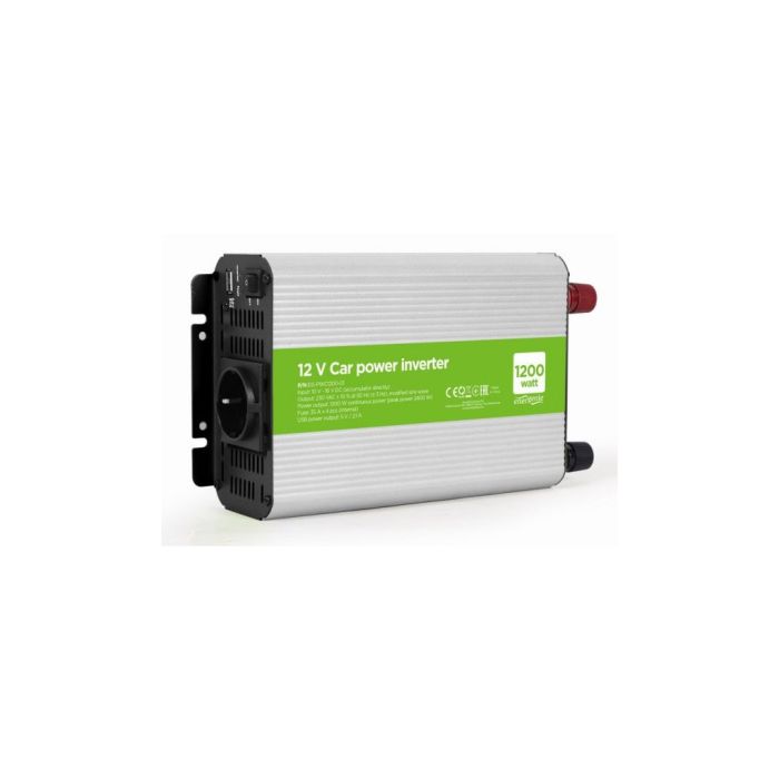 Автомобільний інвертор EnerGenie 12V/220V 1200 Вт (EG-PWC1200-01)
